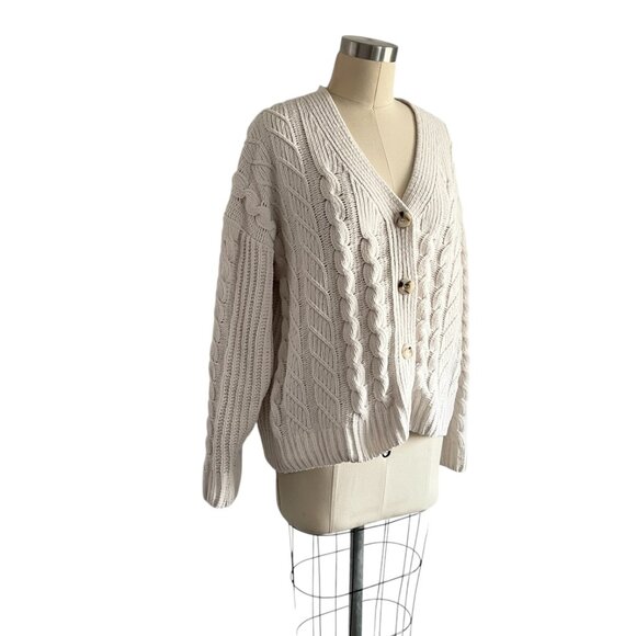 Primark Winter White Cozy Cardigan Sweater - S - Picture 3 of 6